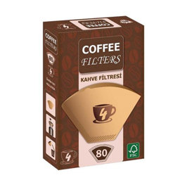 Coffee Filters Filtre Kahve Kağıdı 1x4 80'li resmi