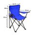Kamp Sandalyesi Standart Metal Ayak Katlanır - Mavi resmi
