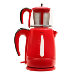 Sunny Harmoni Cam Demlikli Çay Makinesi - Kırmızı resmi