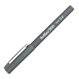 Artline 200N Fine Keçe Uçlu Kalem 0.4 mm - Gri resmi