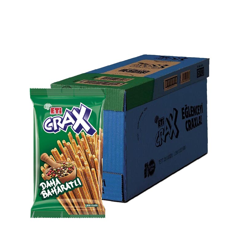 Eti Crax Çubuk Kraker Baharatlı 50 gr 2748701 (20 Adet) resmi