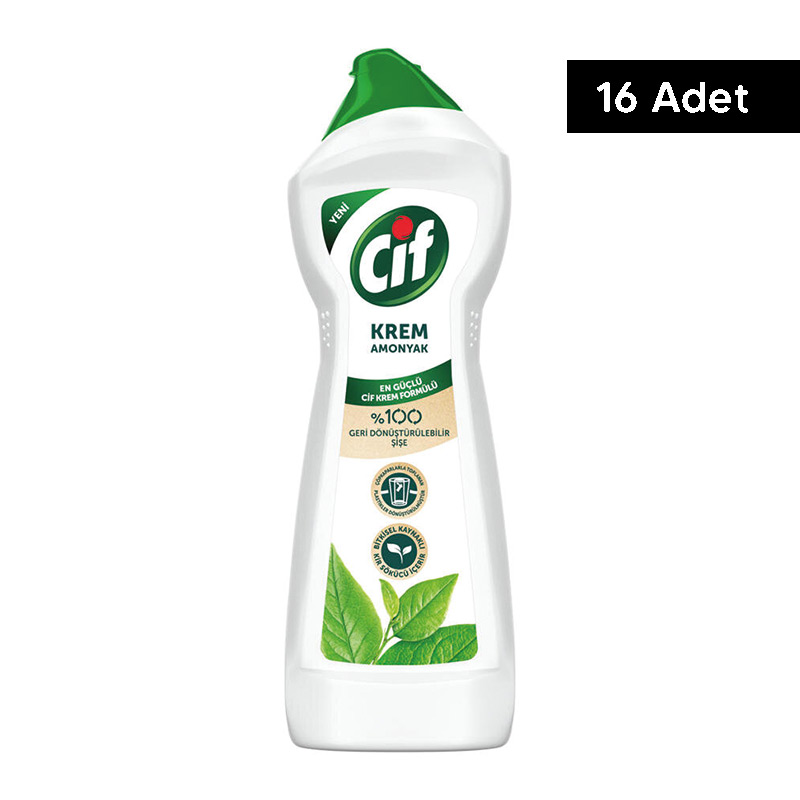 Cif Krem Yüzey Temizleyici Amonyaklı 750 ml (16 Adet) resmi