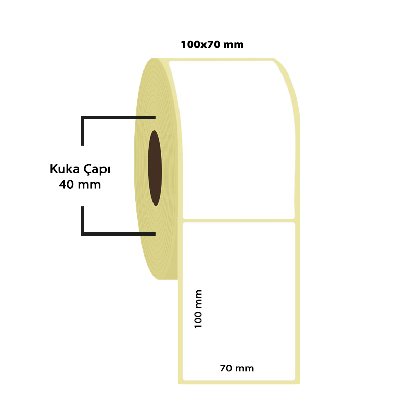 Taroks Termal Etiket 100x70 500 Adet resmi