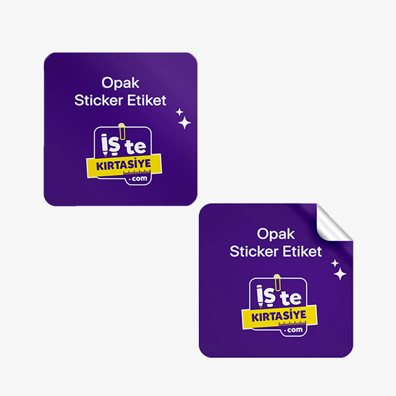 Opak Sticker Etiket resmi