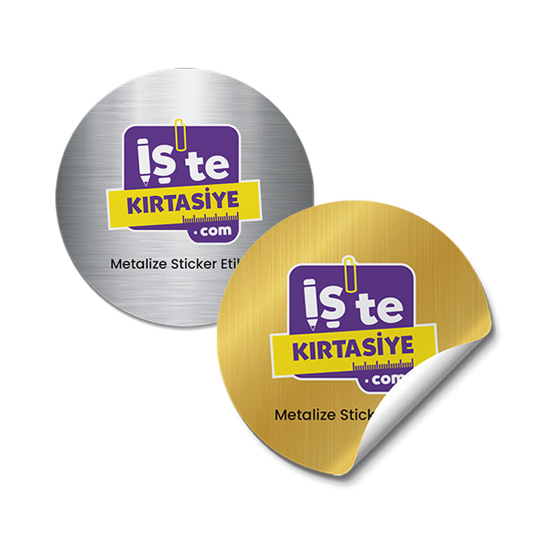 Metalize Sticker Etiket resmi