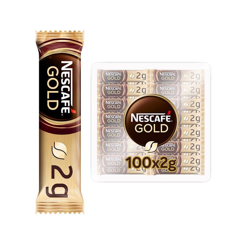 Nescafe Gold Stick Kahve 2 gr 100'lü Paket (10 Adet) resmi