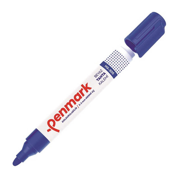 Penmark HS-305 Beyaz Yazı Tahtası Kalemi - Mavi