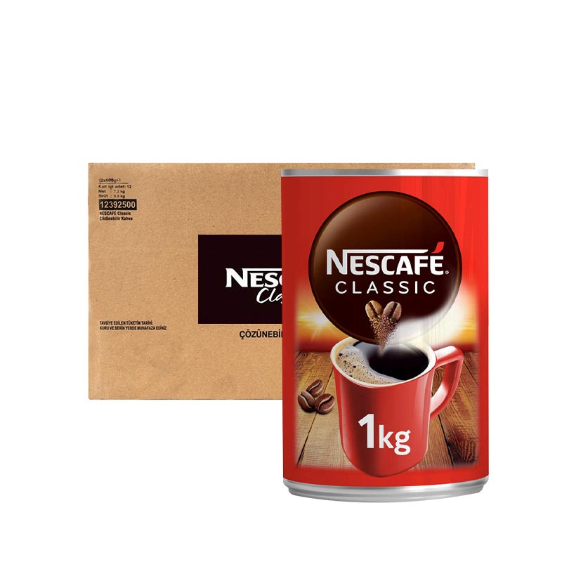 Nescafe Classic Çözünebilir Kahve 1 kg Teneke Kutu (6 Adet) resmi