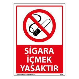 Sigara İçmek Yasaktır Uyarı Levhası 25X35 3mm U01080
