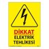 Dikkat Elektrik Tehlikesi Uyarı Levhası 25X35 3mm U02033, Resim 1