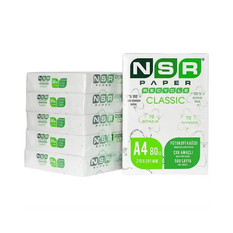 NSR Classic Geri Dönüştürülmüş A4 Fotokopi Kağıdı 80 g/m² 500 Yapra (5 Adet) resmi