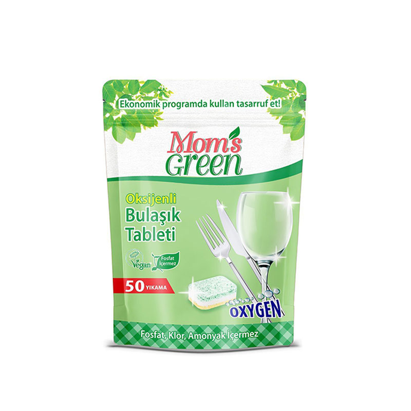 Moms Green Oksijenli Bulaşık Makinesi Tableti 50 Adet resmi