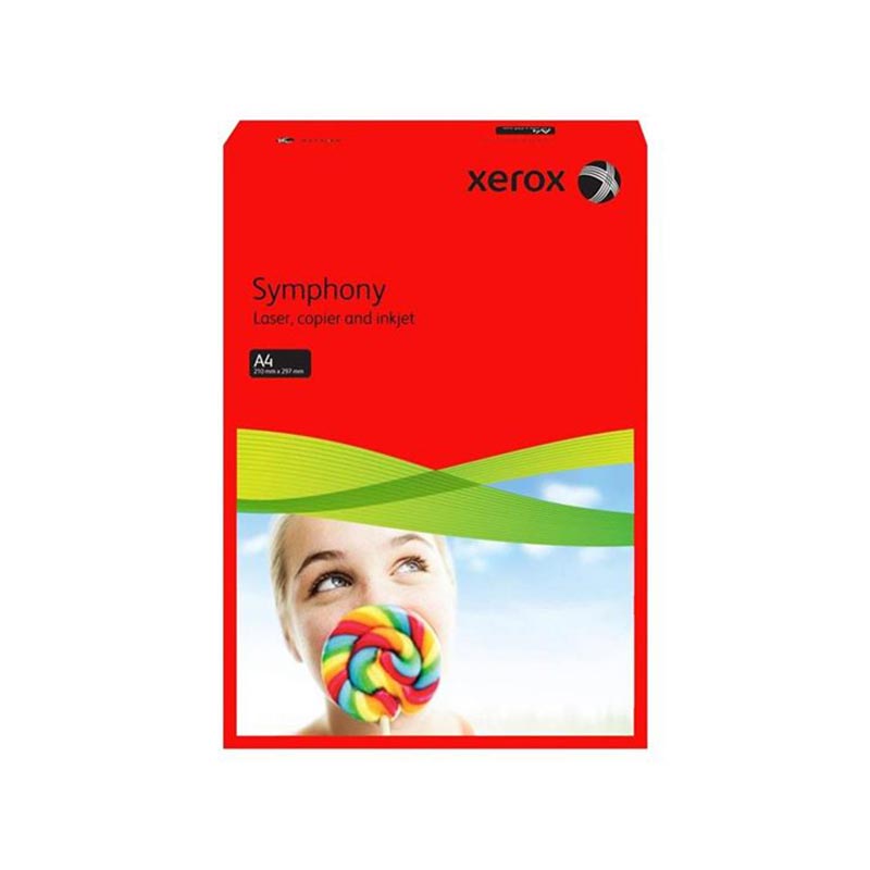 Xerox Symphony Renkli Fotokopi Kağıdı A4 80 gr 500 Adet - Kırmızı resmi