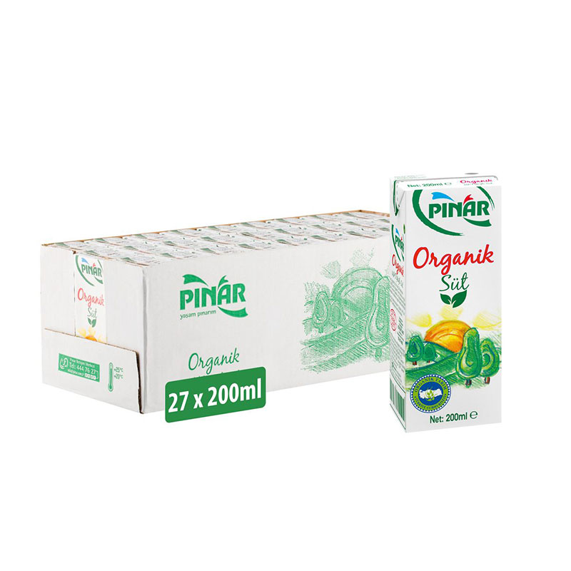 Pınar Organik Süt 200 ml (27 Adet) resmi