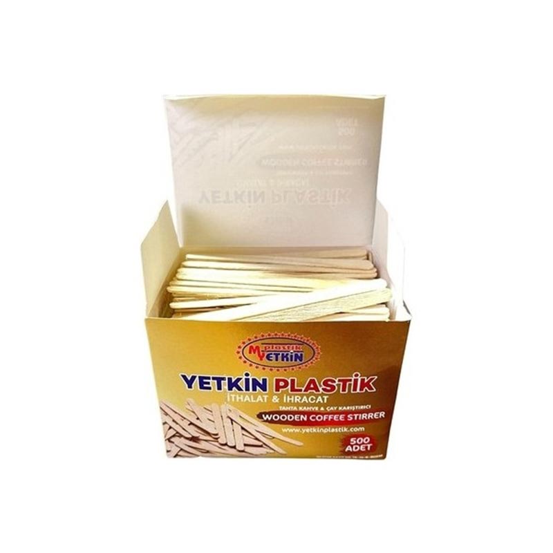 Yetkin Bambu Çay Kahve Karıştırıcı 300 Adet 10 cm resmi