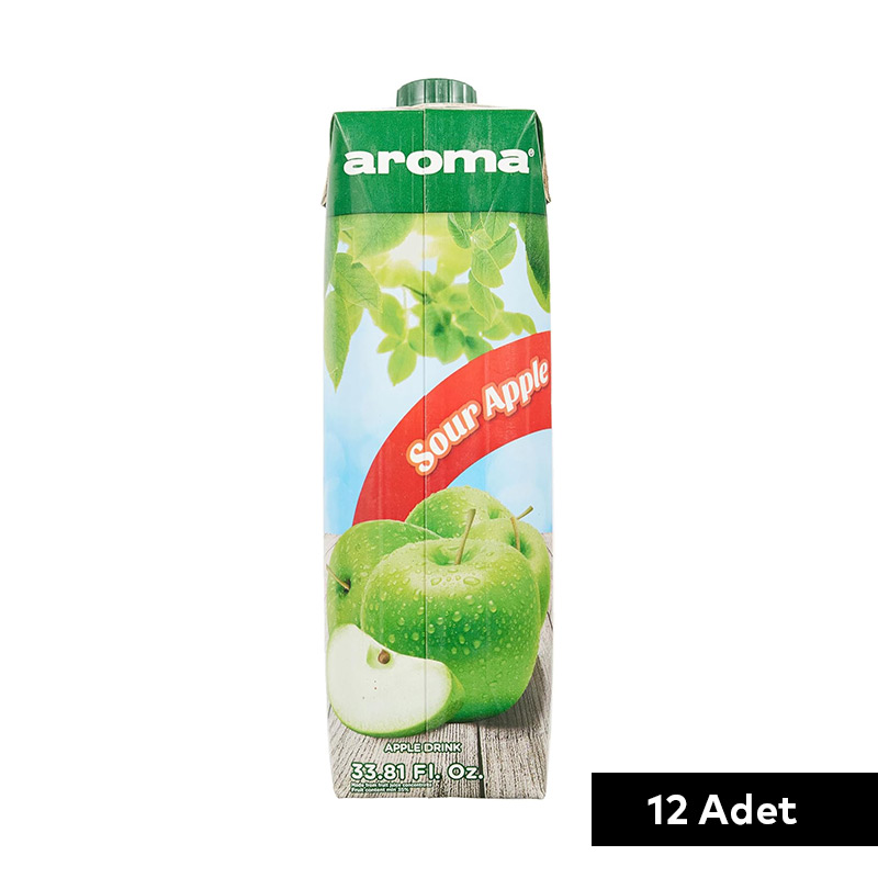 Aroma Ekşi Elma Meyve Suyu 1 lt (12 Adet) resmi