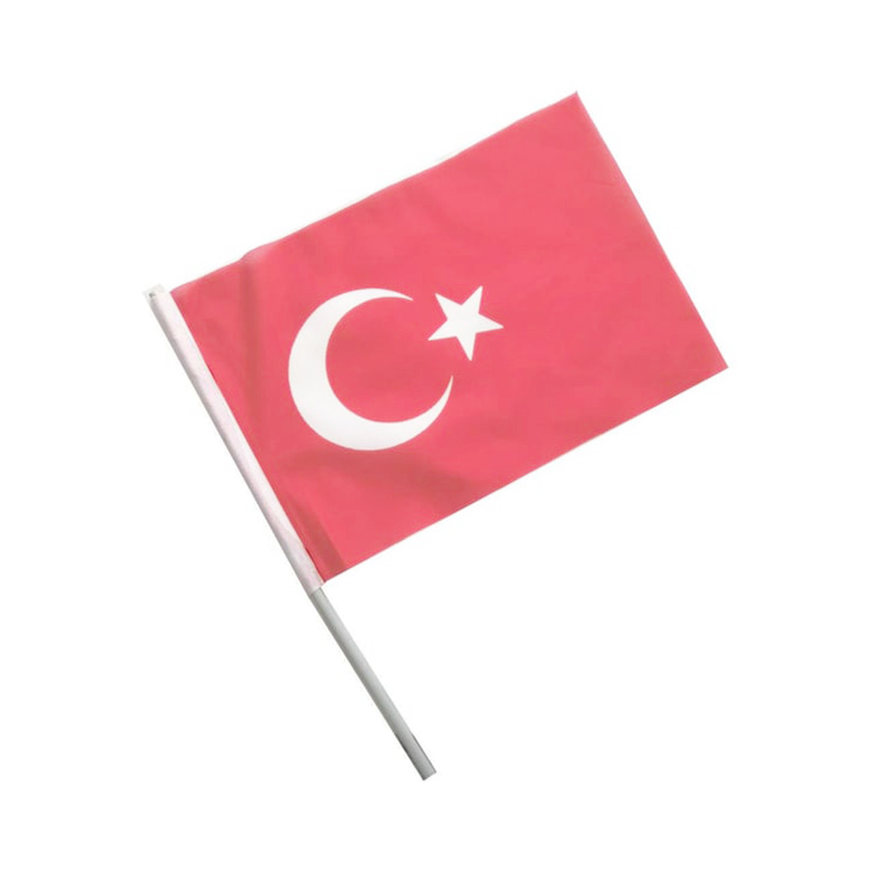 Seçkin Alpaka Sopalı Türk Bayrağı 50 x 70 cm 10 Adet resmi