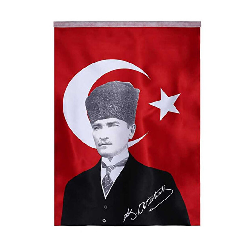 Vatan VT209 Türk Bayrağı Atatürk Baskılı 100x150 cm resmi