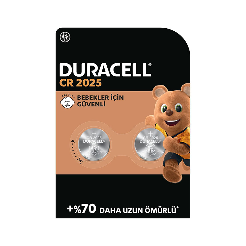 Duracell 2025 Lityum Düğme Pil 3 Volt 2'li Paket resmi