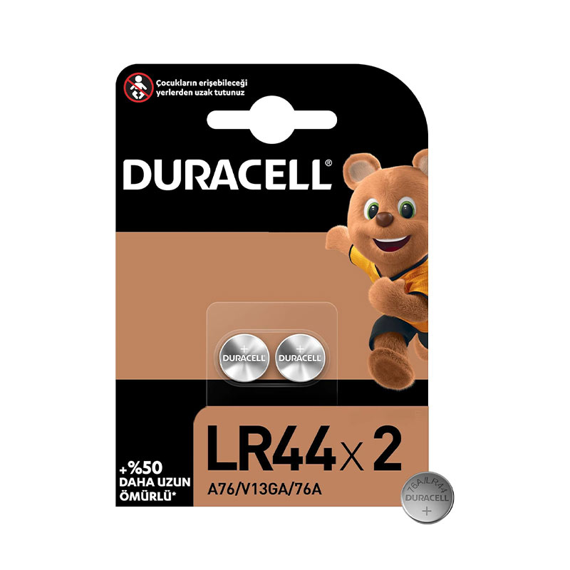 Duracell LR44 Alkalin Düğme Pil 1.5 Volt 2'li Paket resmi