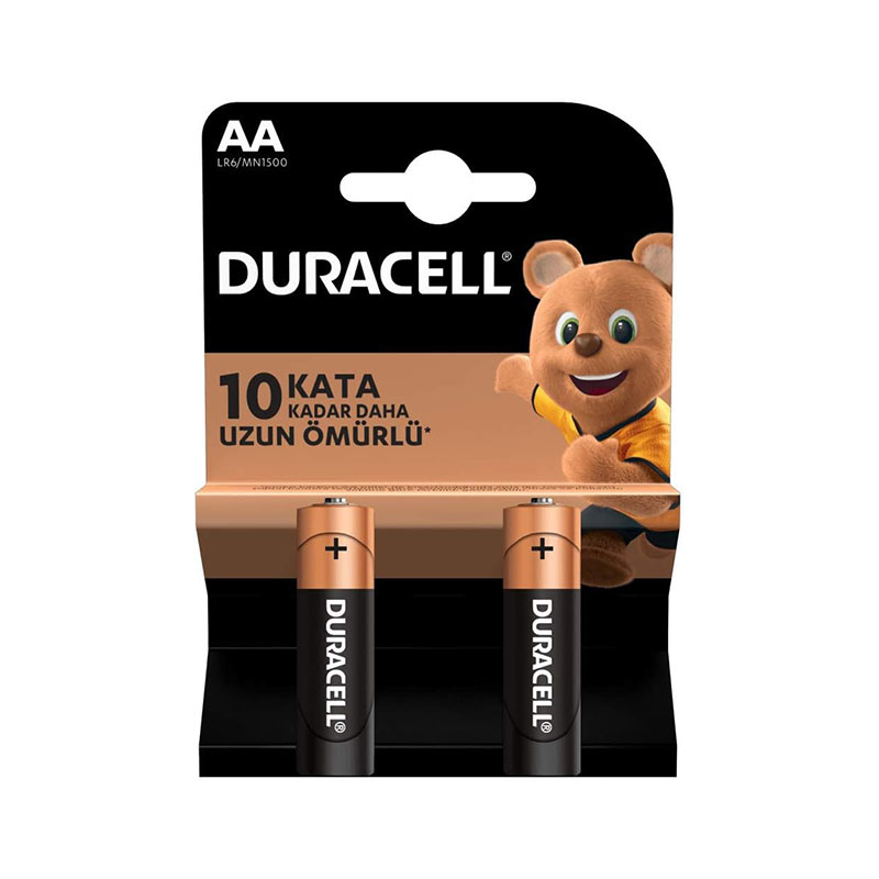 Duracell Alkaline AA Kalem Pil 2'li Paket resmi