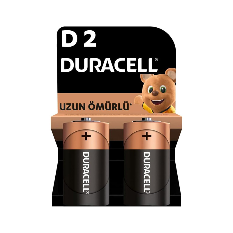 Duracell Alkalin D Büyük Boy Pil 2'li Paket resmi