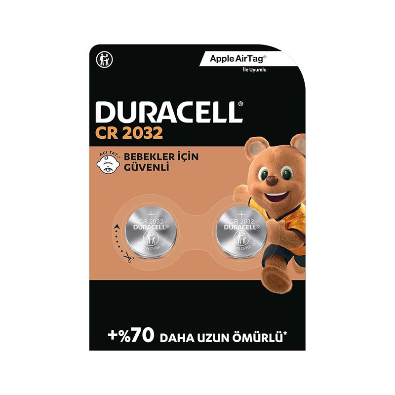 Duracell 2032 Lityum Düğme Pil 3 Volt 2'li Paket resmi