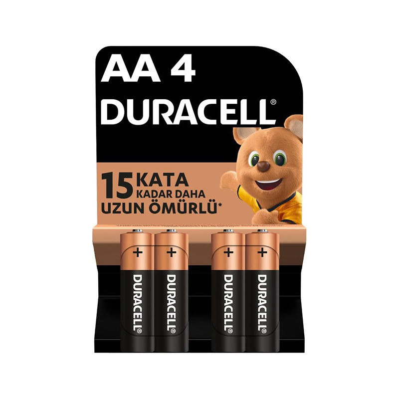 Duracell Alkaline AA Kalem Pil 4'lü Paket resmi