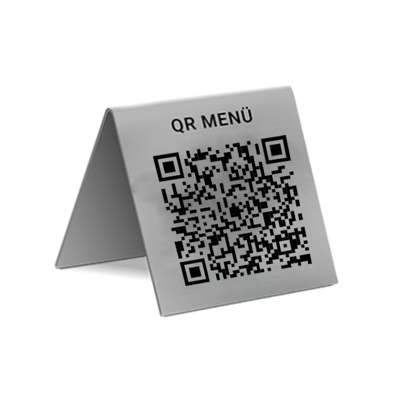 Metal QR Kod Masaüstü Menü resmi