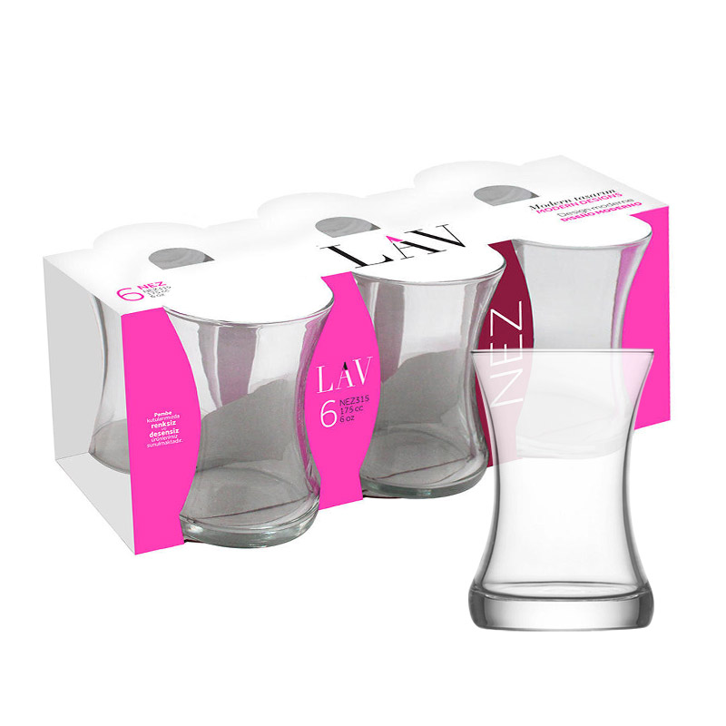 Lav Çay Bardağı 6'lı Paket 175 cc NEZ315E  resmi