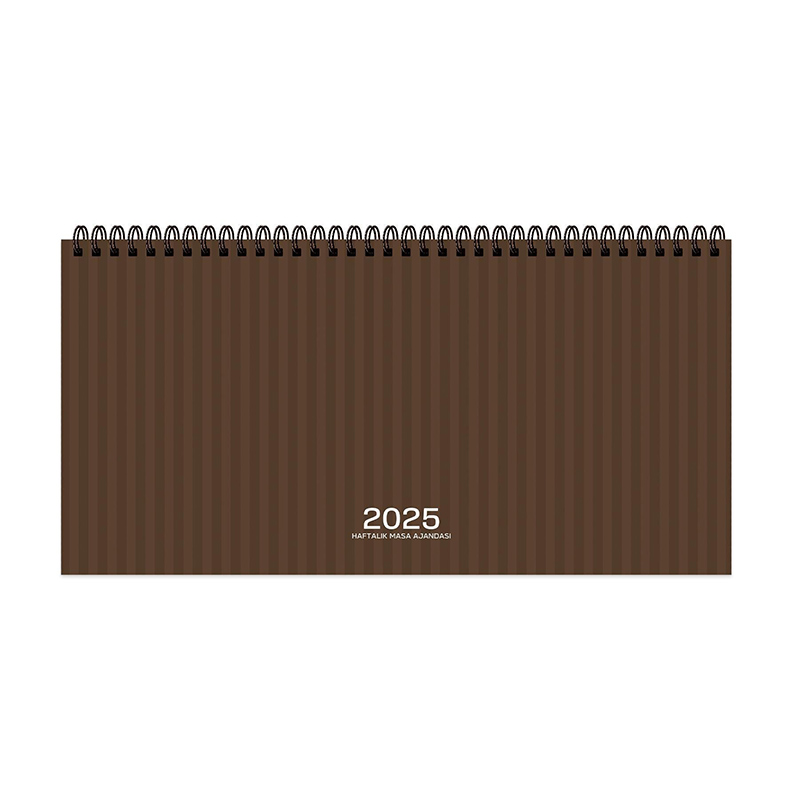 Keskin AJ-66 16x33,5 Haftalık Masa Ajandası Spiralli Çizgili resmi