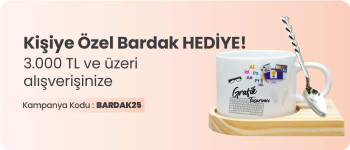 Kişiye Özel Tasarım Bardağı Hediye!