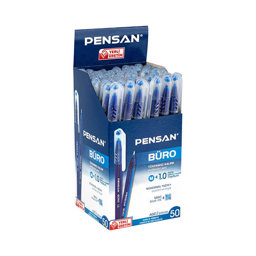 Pensan 2270 Büro Tükenmez Kalem İğne Uçlu 1.0 mm 50'li Paket - Mavi