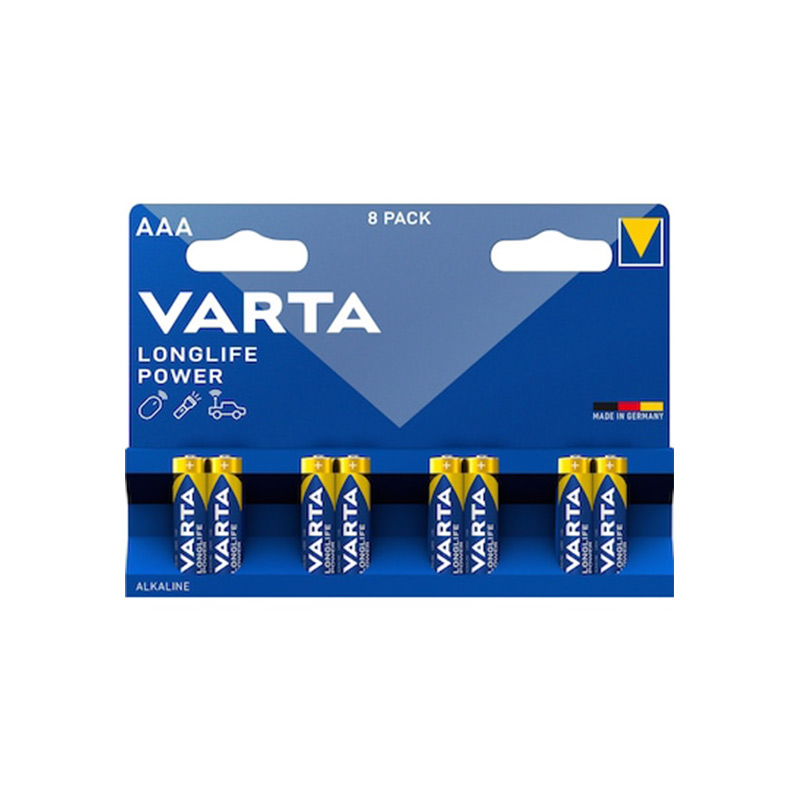 Varta Alkaline Longlife Power AAA İnce Pil 8'li Paket resmi