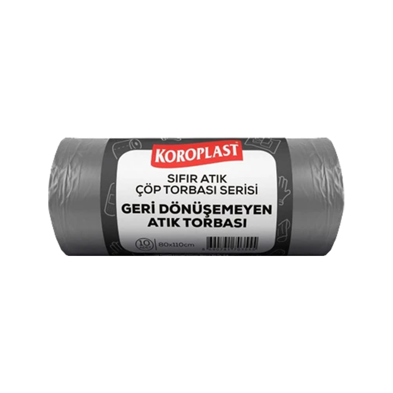 Koroplast Geri Dönüşemeyen Atık Torbası 80x110 cm Gri resmi