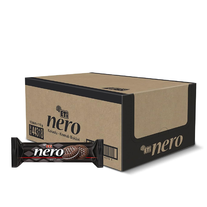 Eti Nero Kakaolu Kremalı Bisküvi 110 gr (18 Adet) resmi