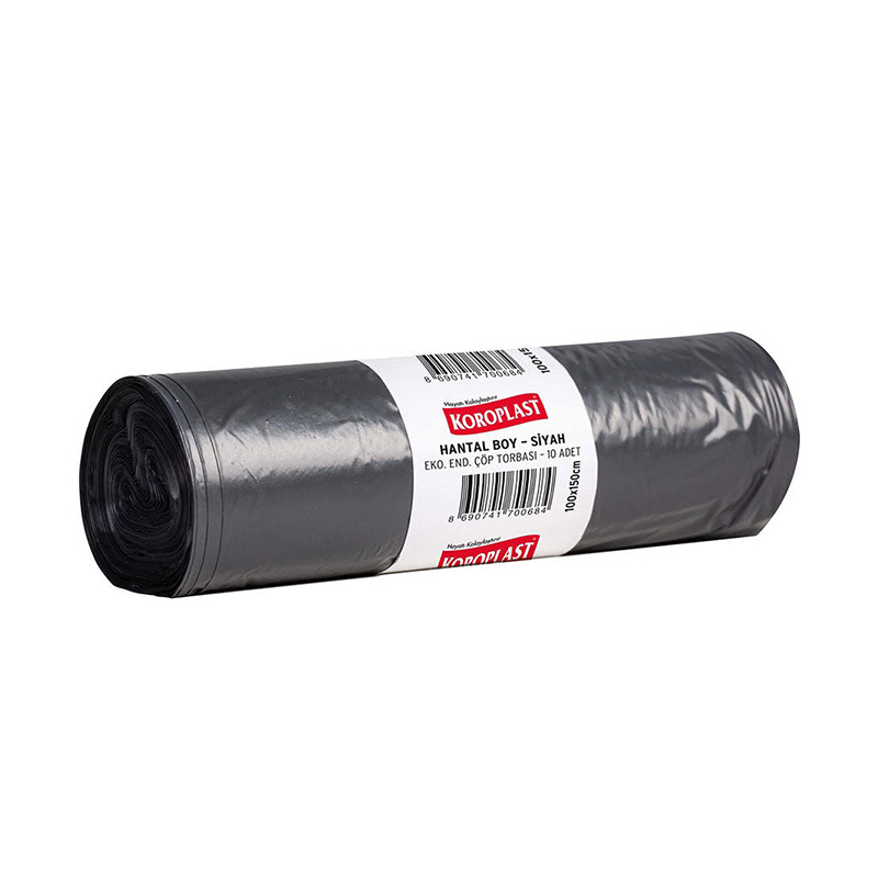 Koroplast Çöp Torbası Eko Endüstriyel Hantal Boy 100 cm x 150 cm - Siyah resmi
