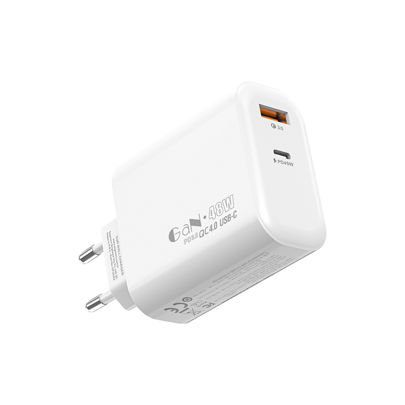 S-link SL-EC68 45W GAN PD 30W / QC 18W Type Type USB-C + USB A Hızlı Beyaz Ev Notebook Şarj Adaptörü resmi