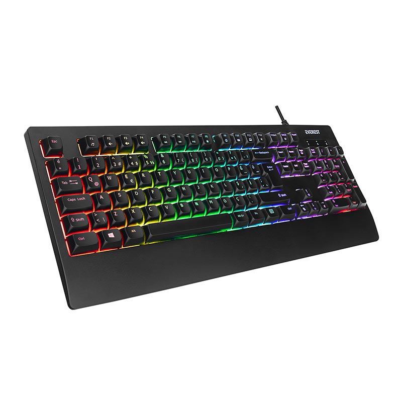 Everest KB-93 USB Rainbow Aydınlatmalı Q Klavye Siyah resmi
