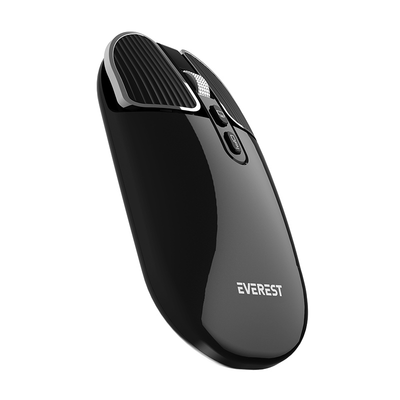 Everest SM-620 2in1 Bluetooth + 2,4 Ghz Şarjlı Beyaz Süper Sessiz Mobil TV PC Destekli Kablosuz Mouse - Siyah resmi