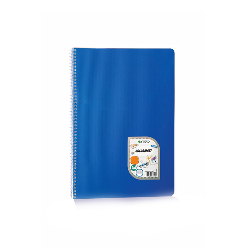 Çınar Colormaxi Spiralli PP Defter A4 72 Yaprak Kareli resmi