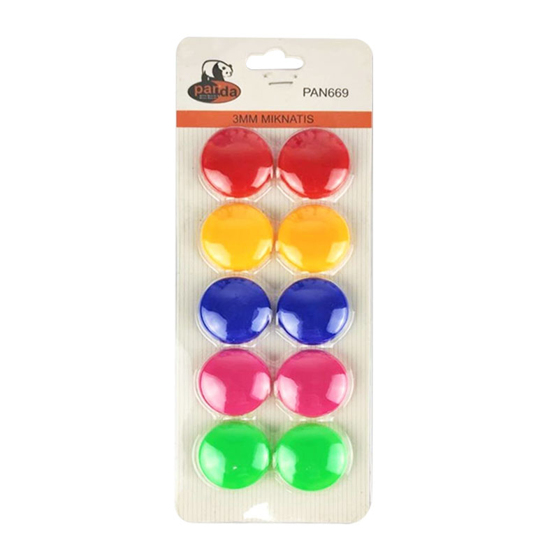 Panda Renkli Mıknatıs 3 cm 10'lu PAN669 resmi