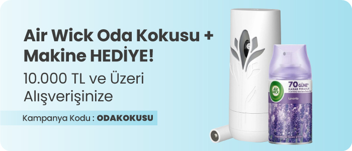 10.000 TL ve Üzeri Alışverişinize Air Wick Oda Kokusu + Makine Hediye!