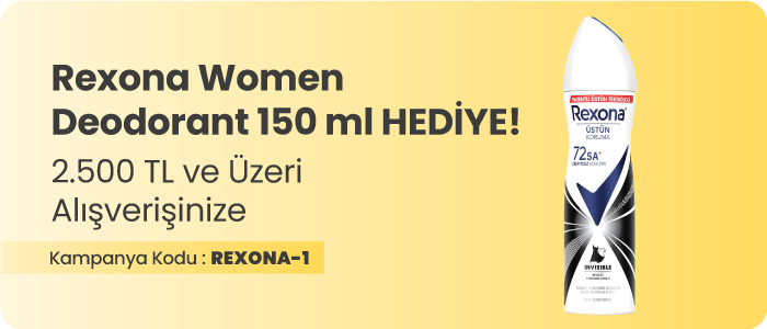 2.500 TL ve Üzeri Alışverişinize Rexona Woman Deodorant Hediye!