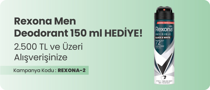 2.500 TL ve Üzeri Alışverişinize Rexona Men Deodorant Hediye!