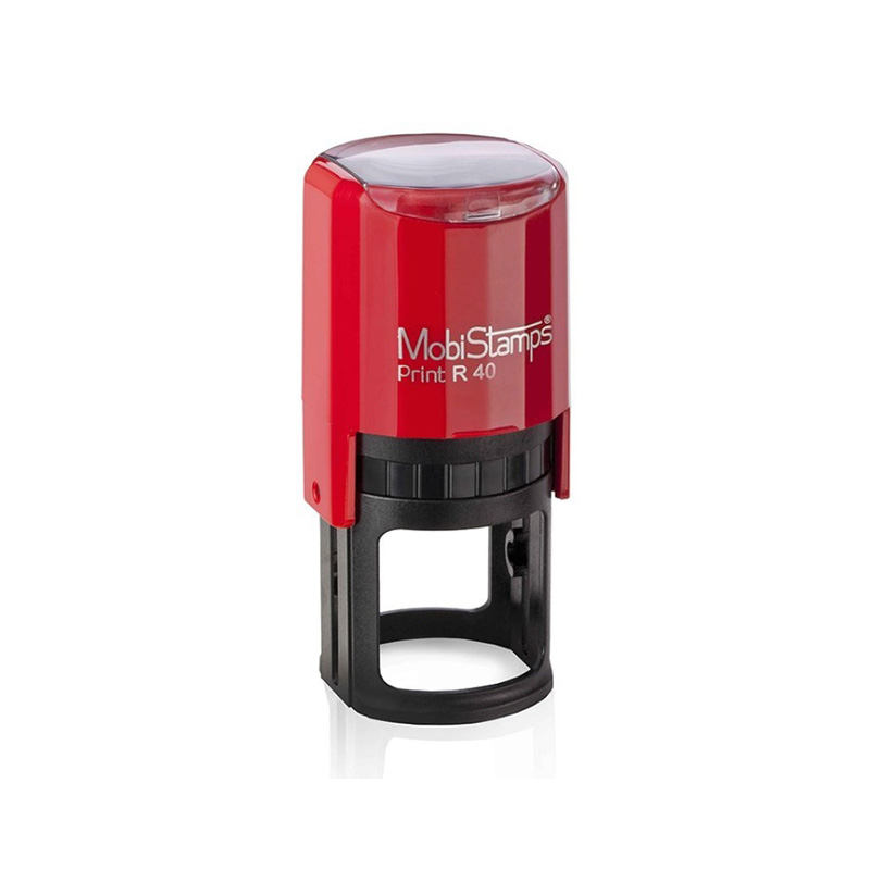 Mobi Stamps R-40 Otomatik Yuvarlak Kaşe Kırmızı Keçe resmi