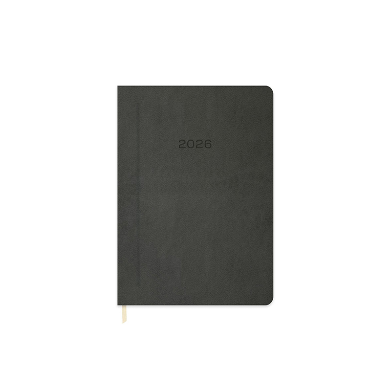Keskin Color 2026 Günlük Termo Deri Ajanda 14x20 cm - Gri resmi