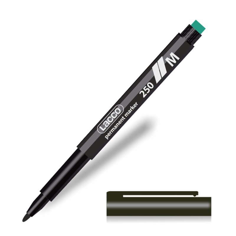 Lacco 250 Asetat Kalemi Silgili 0.8 mm Siyah resmi