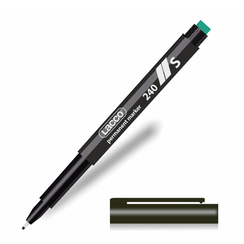 Lacco 240 Asetat Kalemi Silgili 0.3 mm Siyah resmi