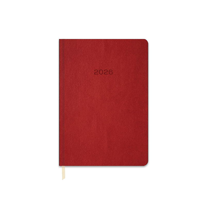 Keskin Color 2026 Günlük Termo Deri Ajanda 14x20 cm Kırmızı resmi